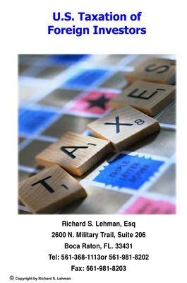 Helping you better understand your options as a United States taxpayer.