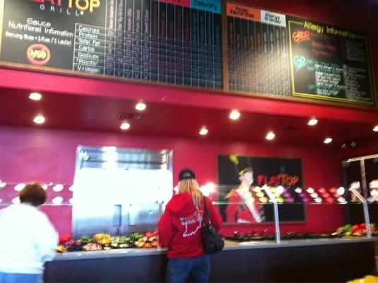 View of food bar and nutritional value