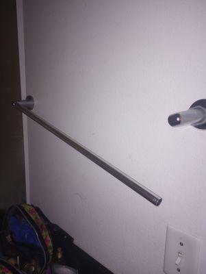 Broken towel rack