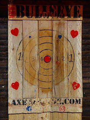 Heavily used targets, but still worked. The standard axe blades were dull and chipped.