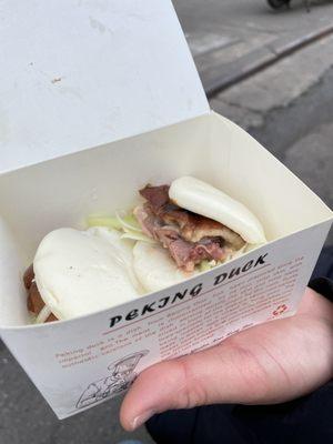 To go box for our Peking duck buns