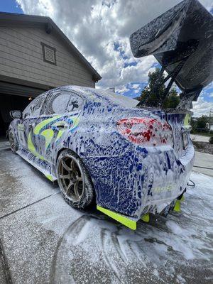 mobile detail completed on this wrx