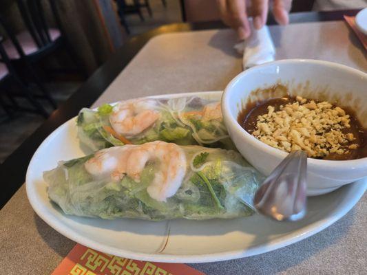 Fresh delicious spring rolls