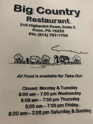 Big Country Restaurant