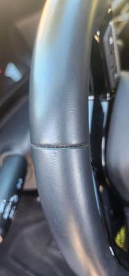 The scratches on my steering wheel.