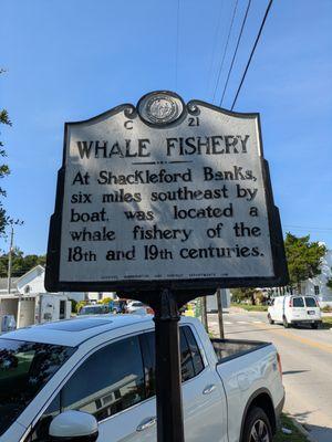 Whale Fishery Historical Marker, Beaufort