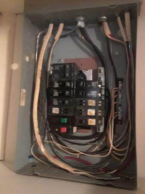 Removed entire box in closet. Replaced aluminum wiring, replaced lines.