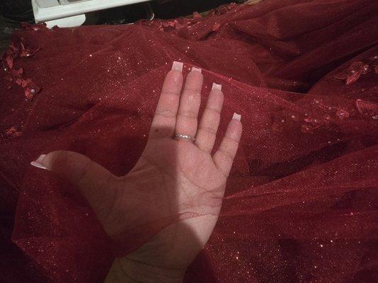 My whole hand fit on the burnt hole.