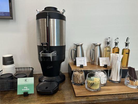 Private coffee bar for a conference room