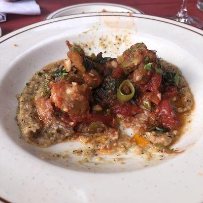 Lions mane dish. Absolutely yum - polenta and delicate, gf
