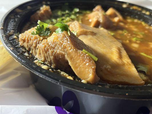 Nice pieces of tripe in the menudo