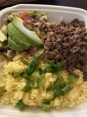 Rice Bowl Platter with Chuck Steak