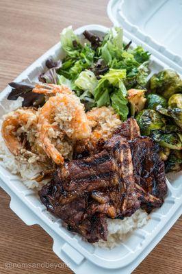 Garlic Shrimp & Short Ribs