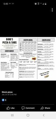 Dino's Pizzas & Subs