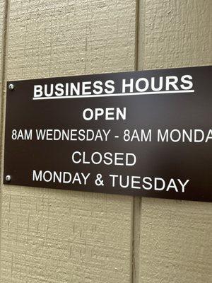business hours