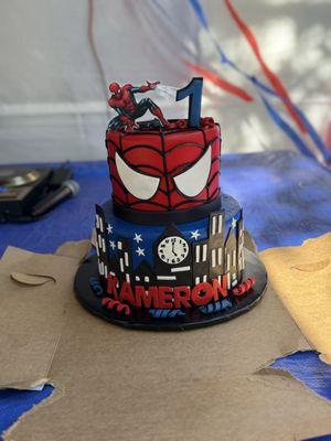 Spider-Man 1st birthday cake