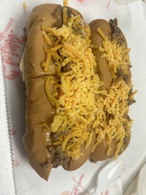 Chili cheese hot dogs!