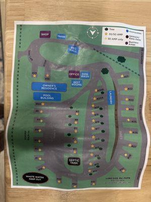 No lake - campground map