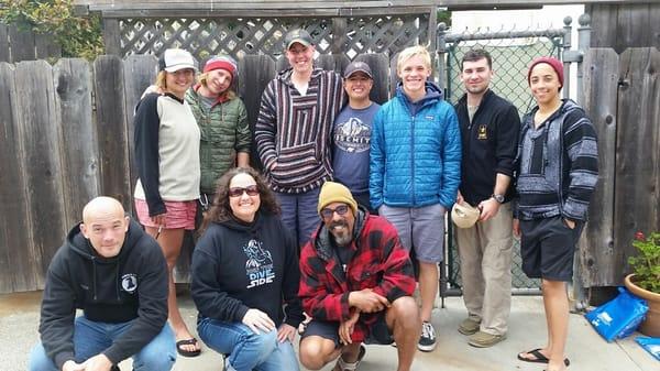 Instructors Alicia and Eric (in front) CO-taught this large class of 9 students