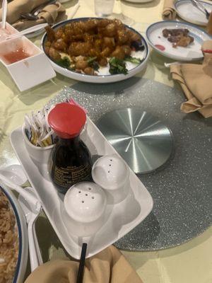 this was the orange chicken as you can see barely touched.