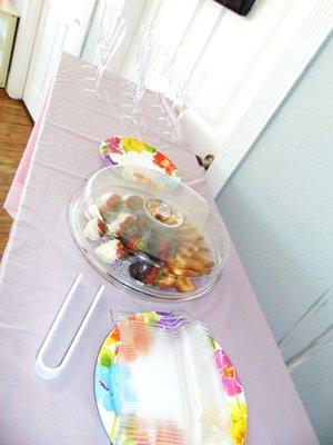 chocolate covered strawberries and champagne