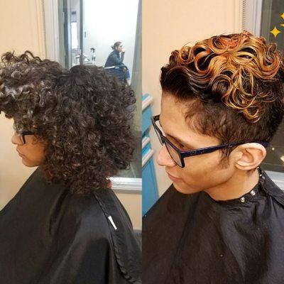Before and after men's cut!