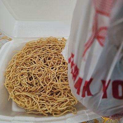 Hubz poured the veggies and sauce on. I forgot to post an after pic.