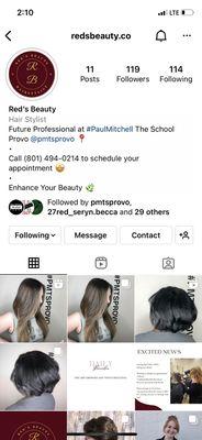 On Instagram and Facebook!
@redsbeauty.co
