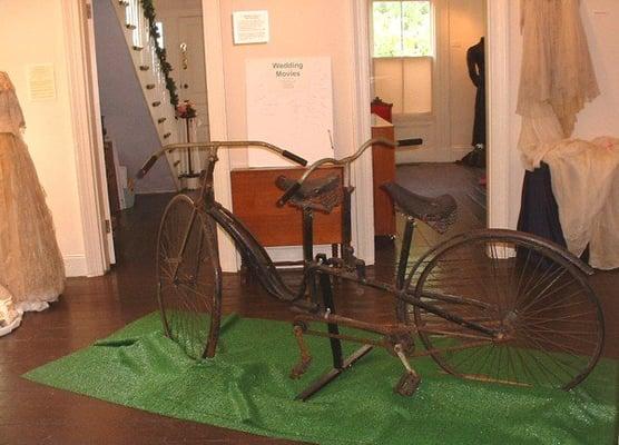 This bicycle built for two was a wedding gift to a wealthy local couple.