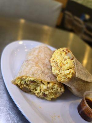 Bacon and Eggs Breakfast Burrito