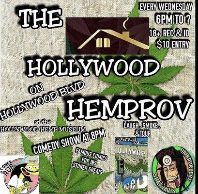 Comedy night every Wednesday