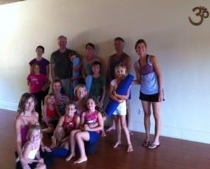 A recent family yoga workshop at RB Yoga