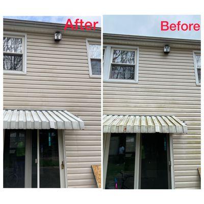 House wash using our soft wash method.