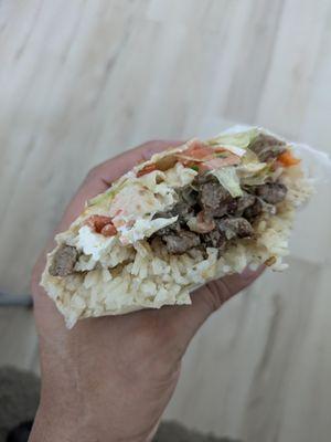 Steak burrito