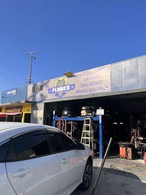 Work area and front view.
