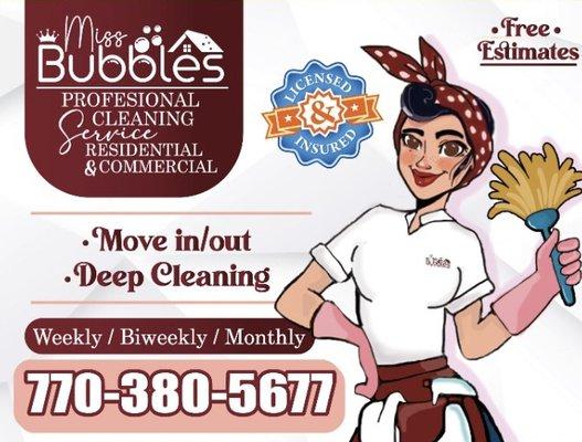 Miss Bubbles Professional Cleaning Service