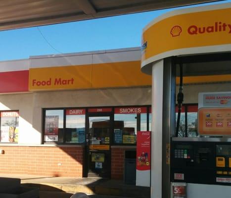 Proof that this is a Shell station. Enlarge picture to see address 298 on door.