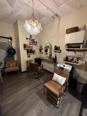 Boutique salon experience using luxury haircare.