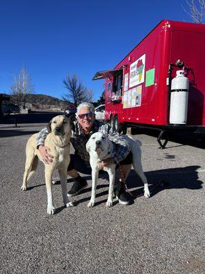 Enjoying a brew at Ska Brewing after showing property with my two best friends