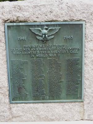 Southampton Veterans Memorial 20th Century