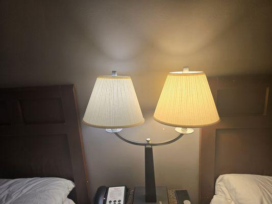 Lampshades don't match