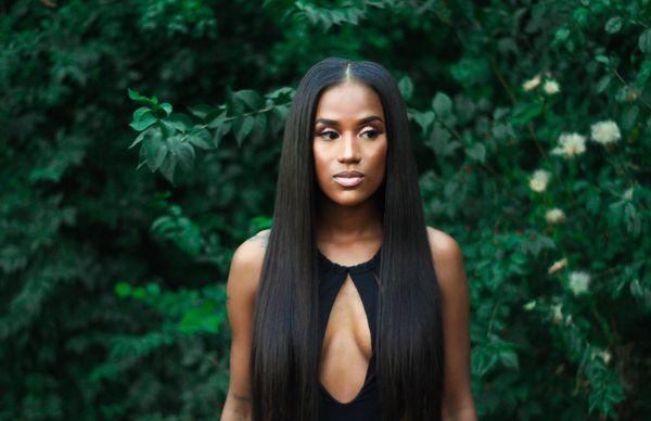 This is our 100% straight hair installed at our location