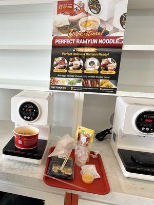 Ramyun cooking area