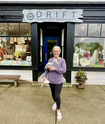 Here, a her holding a heron @DRIFTwellfleet