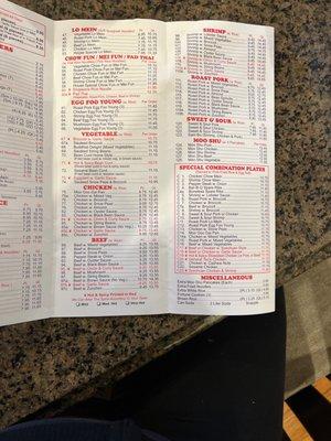 Menu March 2022