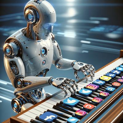 Navigating the intricacies of social media is like creating a harmonic masterpiece of science and data.