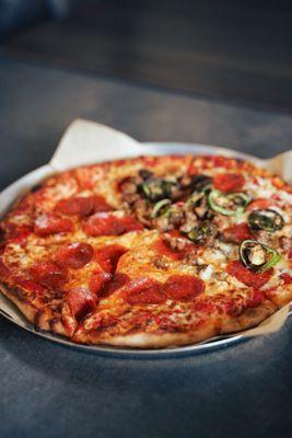 BYO Pep and Half Sausage and Jalapeno