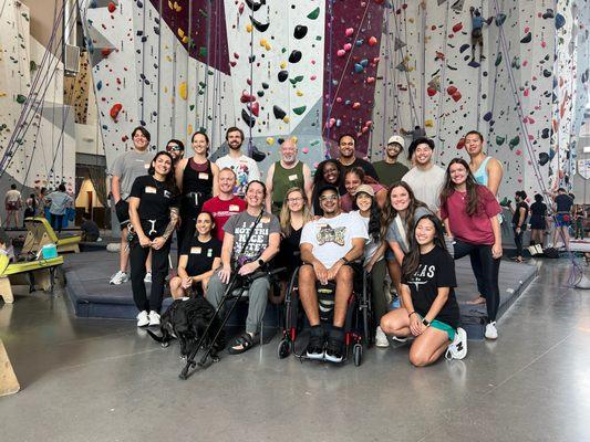 Adaptive rock climbing outing with our amazing patients