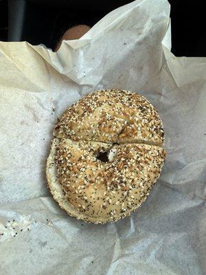 Everything bagel with cream cheese!