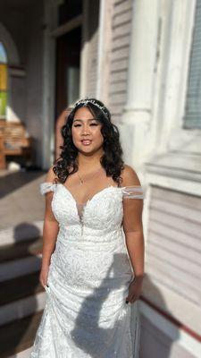 Bridal makeup, hair and eyelash extensions done by me.